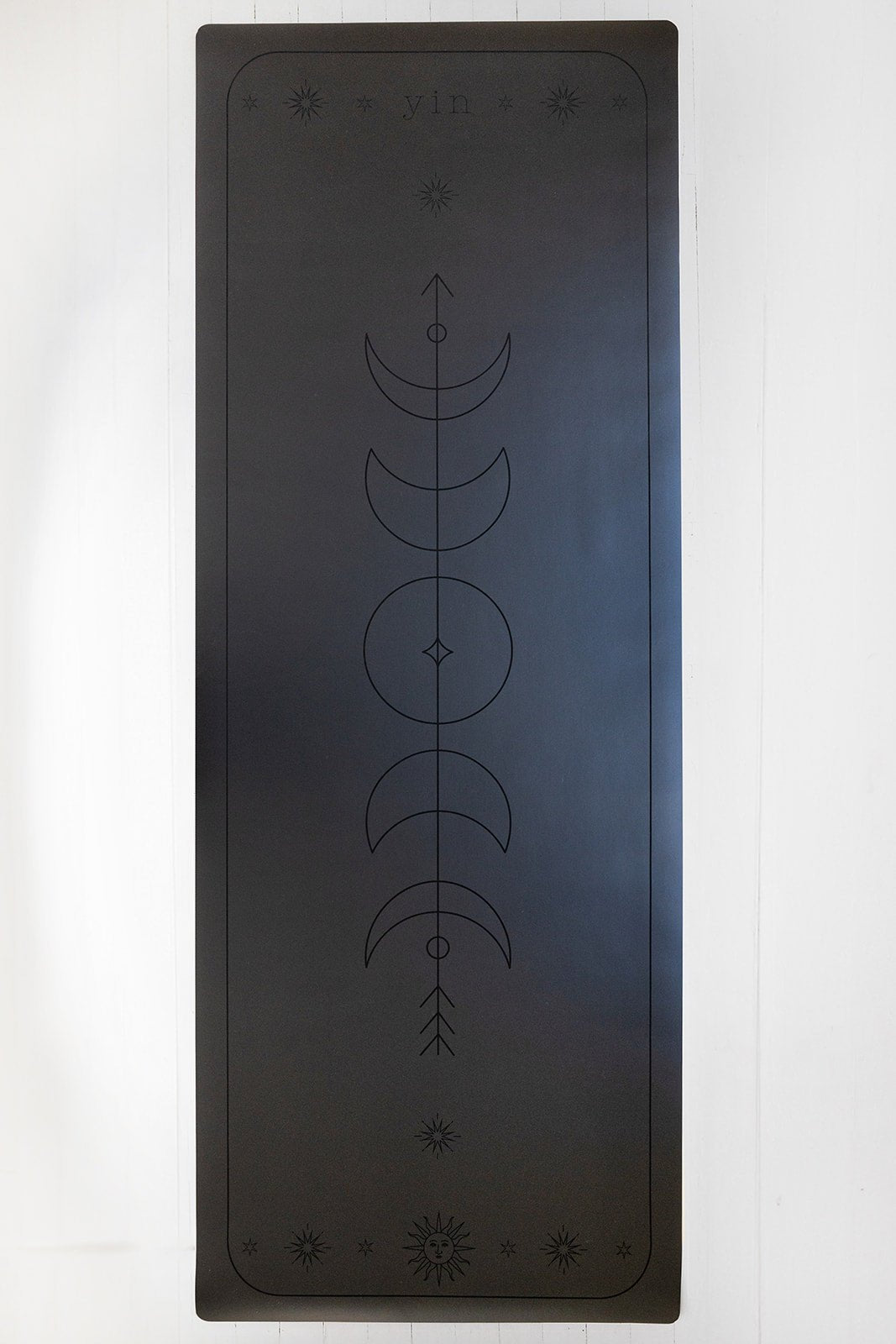 5mm Premium Yoga Mats - Black - Yin Yoga Mats - Printed Yoga Mat