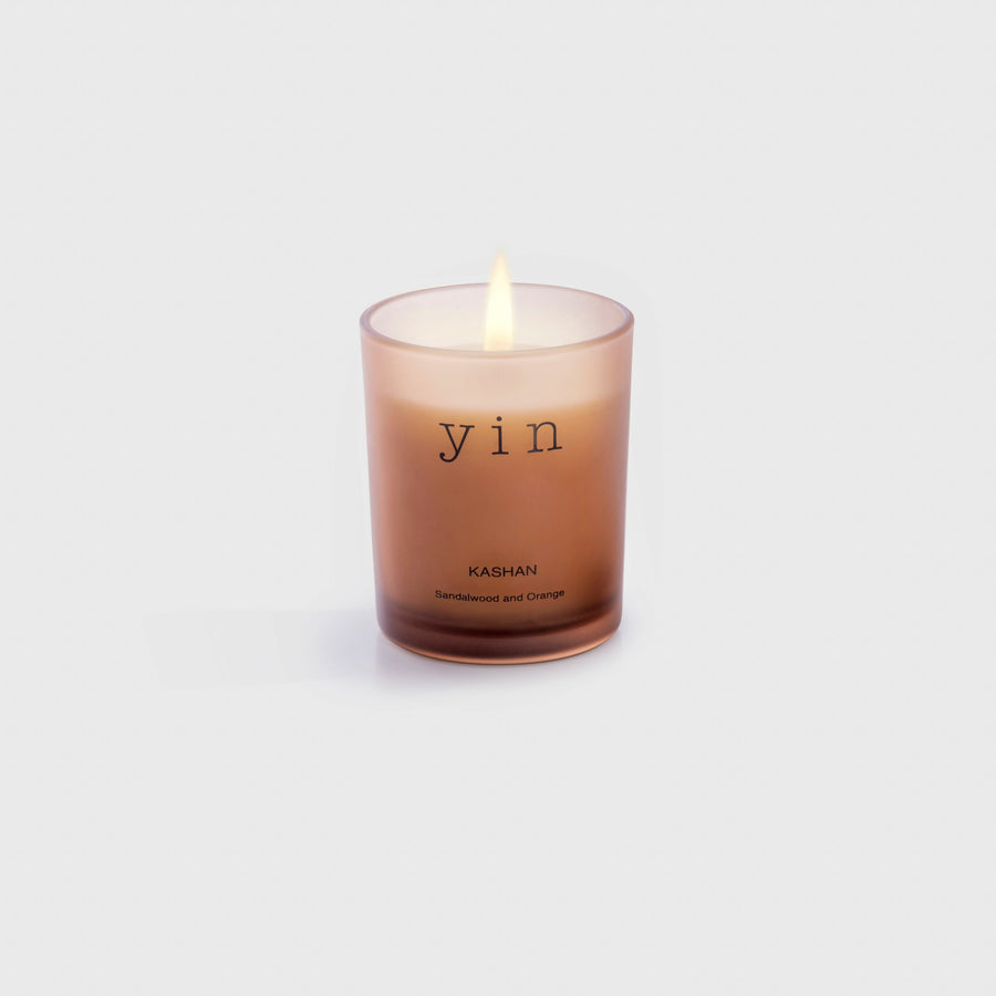 KASHAN - Orange and Sandalwood Wood-wick Candle - Yin Yoga Mats -