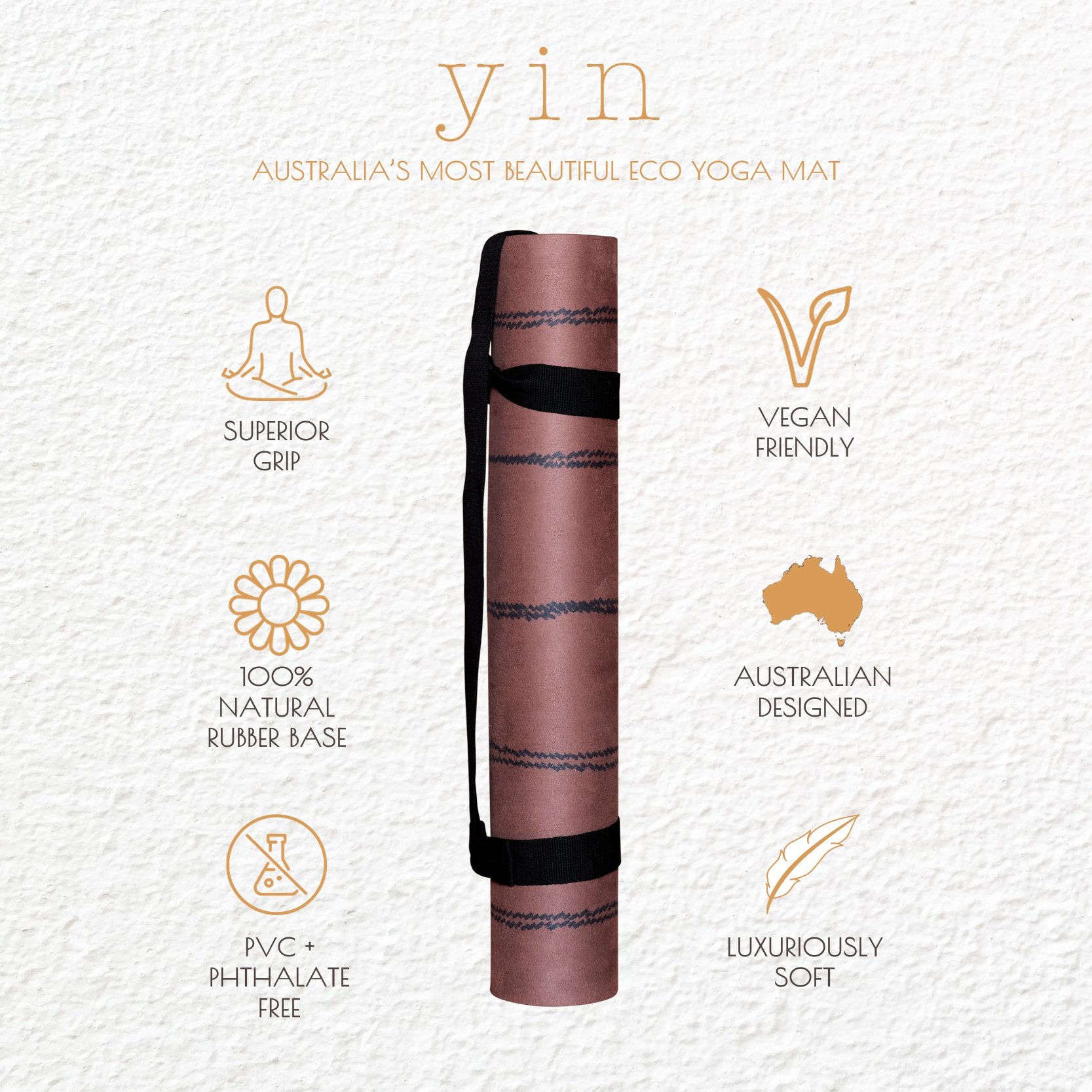 Men's Beni Printed Yoga Mat - Yin Yoga Mats -