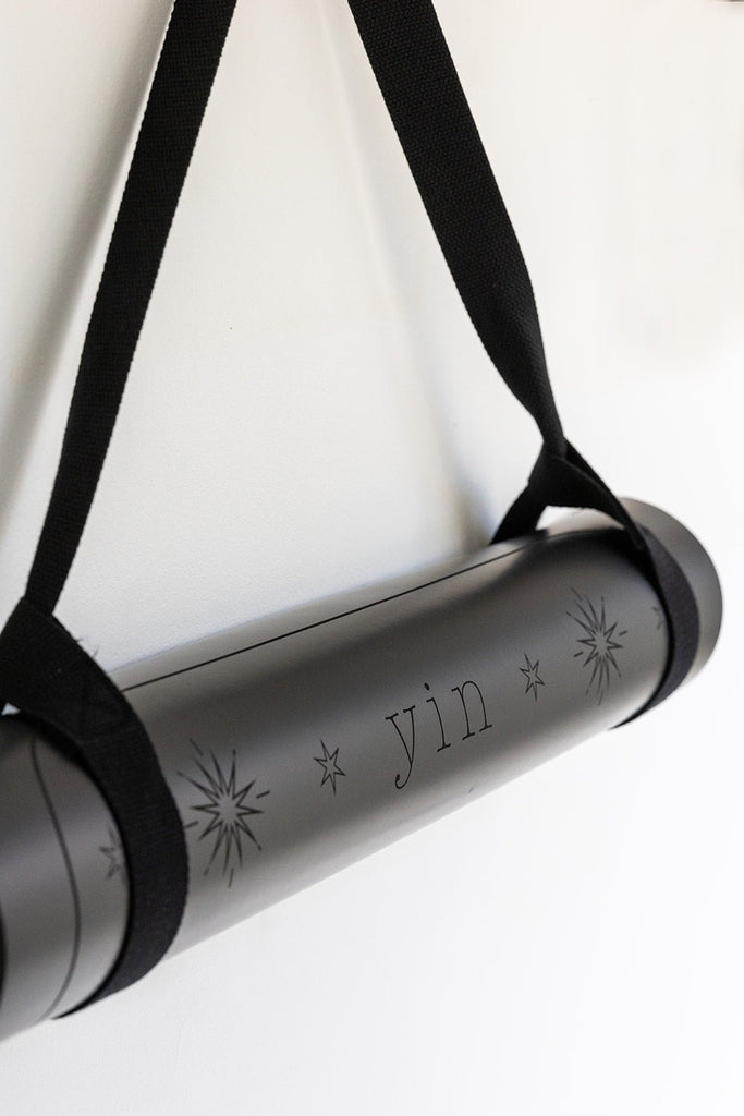 5mm Premium Yoga Mats - Black - Yin Yoga Mats - Printed Yoga Mat