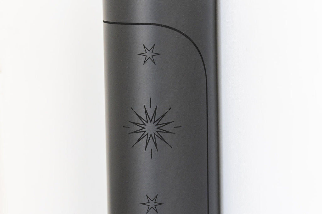 5mm Premium Yoga Mats - Black - Yin Yoga Mats - Printed Yoga Mat