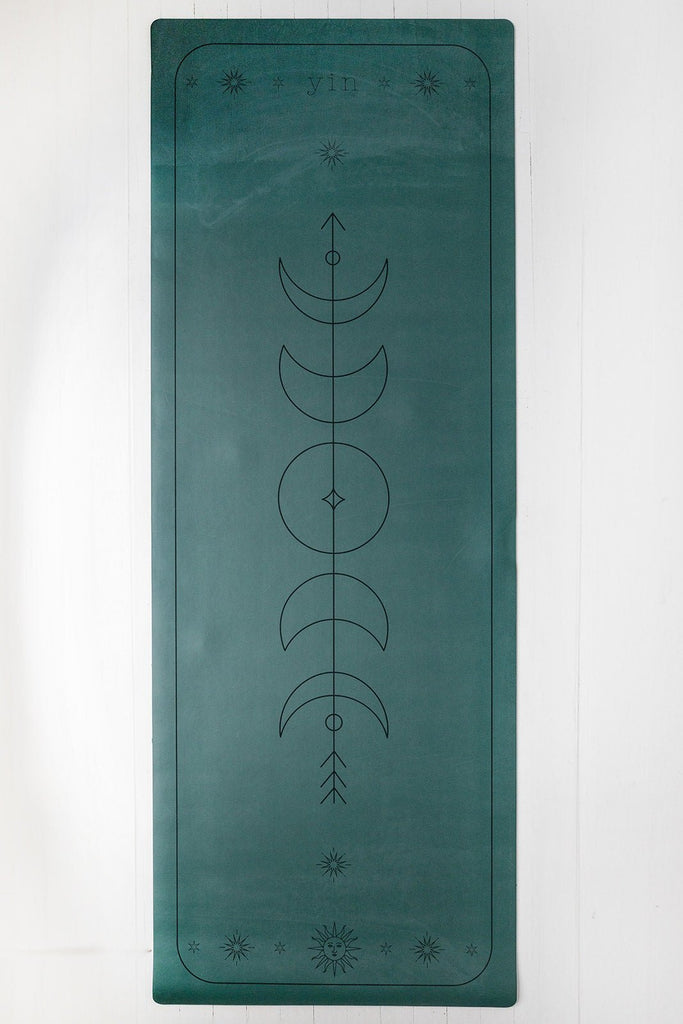 5mm Premium Yoga Mats - Fern Green - Yin Yoga Mats - Printed Yoga Mat