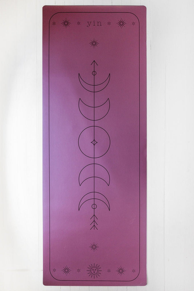 5mm Premium Yoga Mats - Mauve - Yin Yoga Mats - Printed Yoga Mat