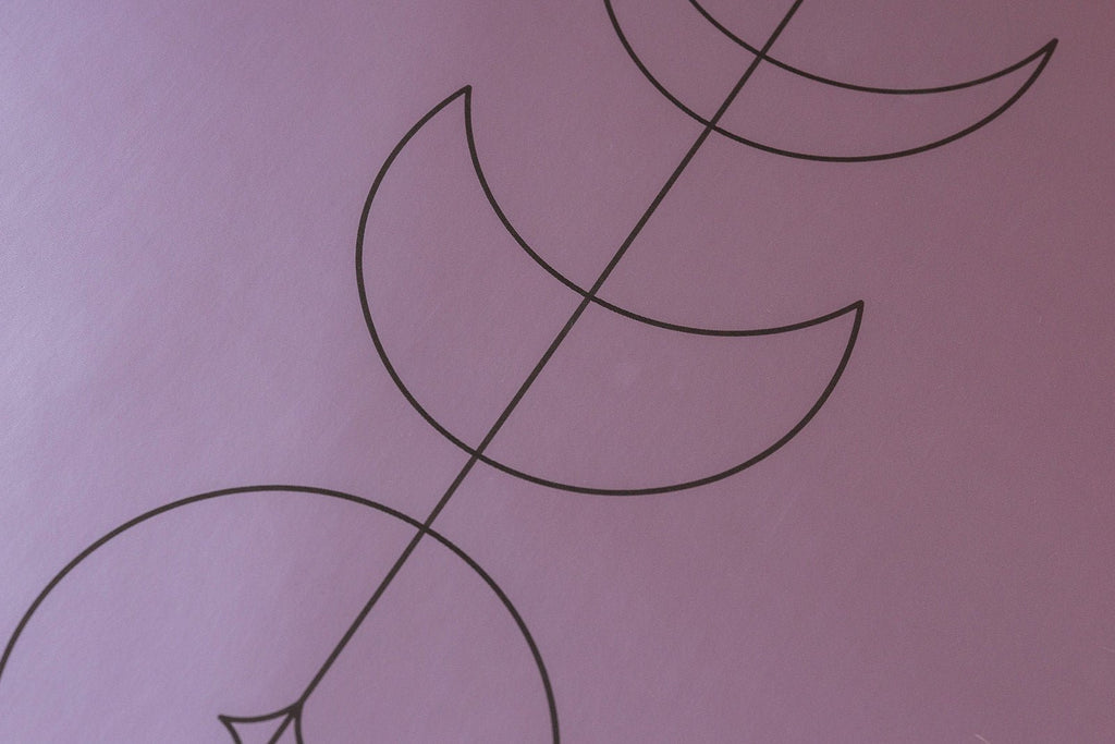 5mm Premium Yoga Mats - Mauve - Yin Yoga Mats - Printed Yoga Mat