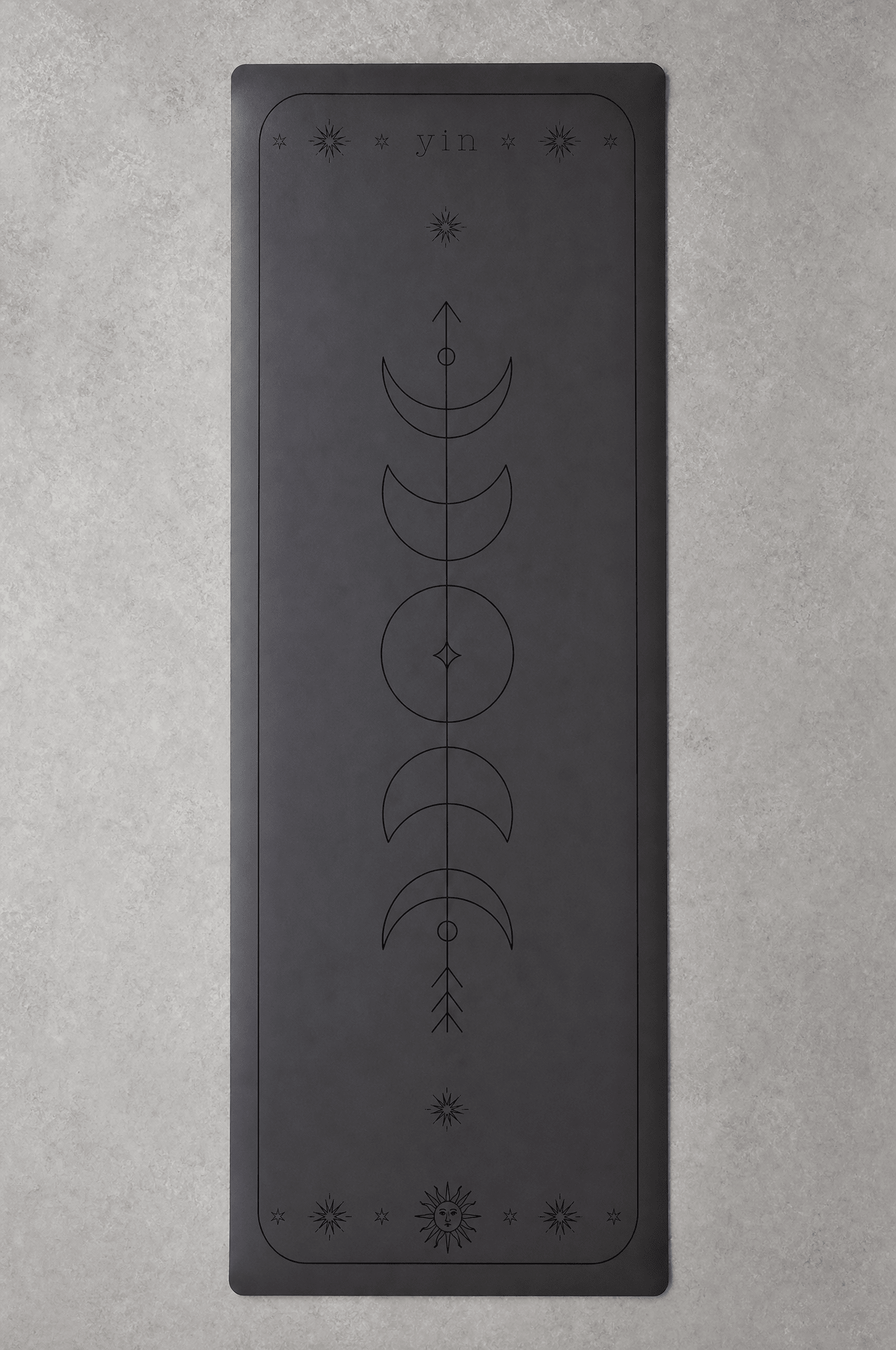 5mm Yoga Mat — Black - Yin Yoga Mats - Printed Yoga Mat